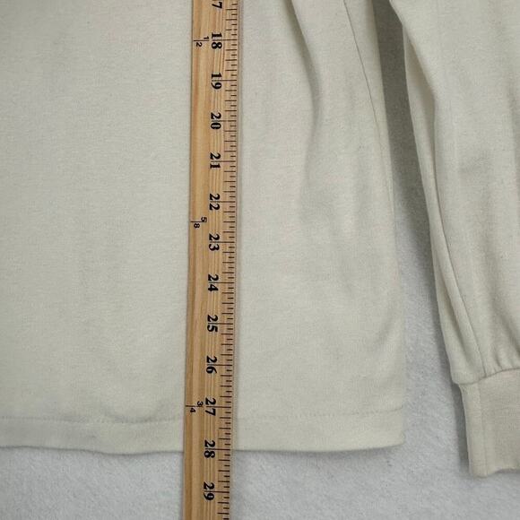 PBJ Sport Vintage Turtleneck Winter Snowman Snowflake Embroidered Neck Cream XL - Picture 8 of 9